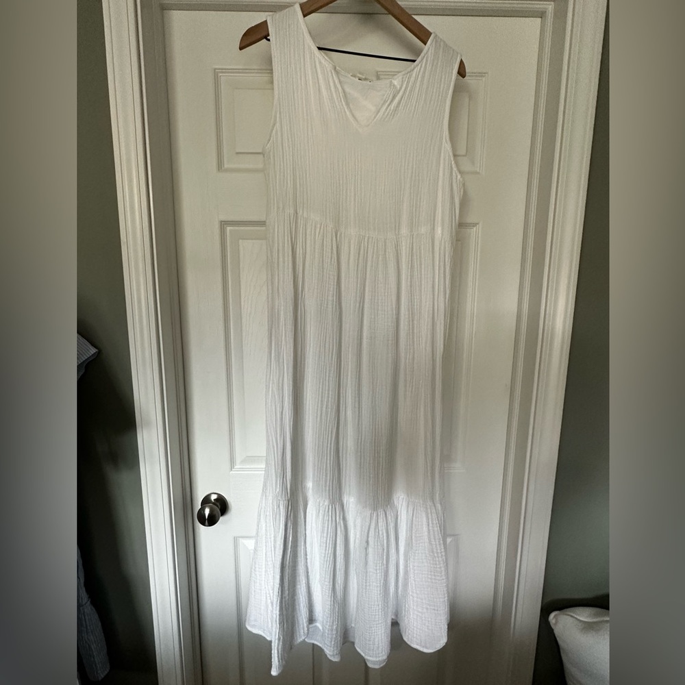 White tiered maxi/midi